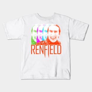 Renfield movie Nicolas Cage as count dracula fan works graphic design by ironpalette Kids T-Shirt